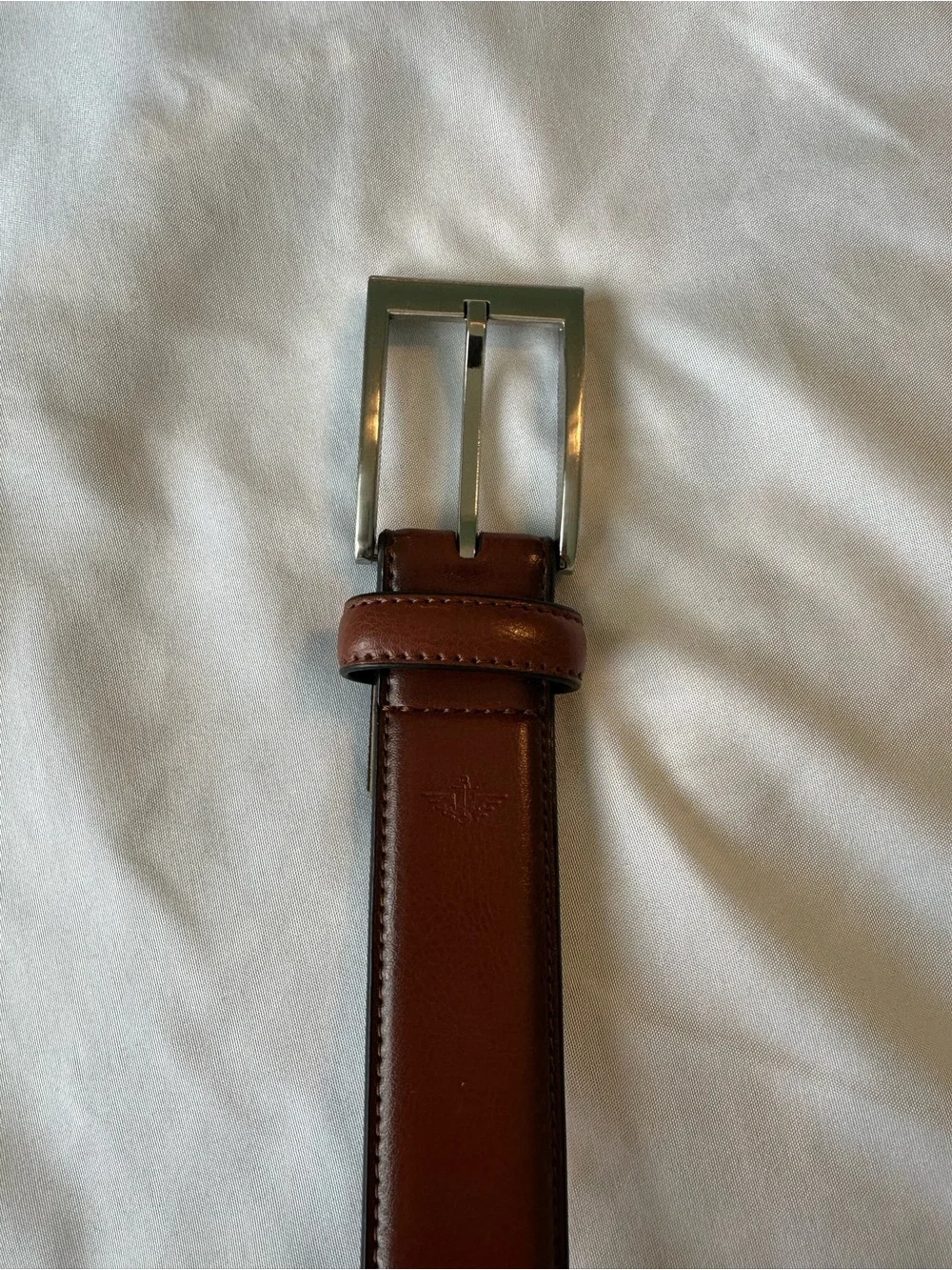 Dockers Brown leather belt with silver buckle